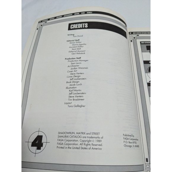 Shadowrun Street Samurai Catalog Sci-Fi RPG Sourcebook - Picture 16 of 16